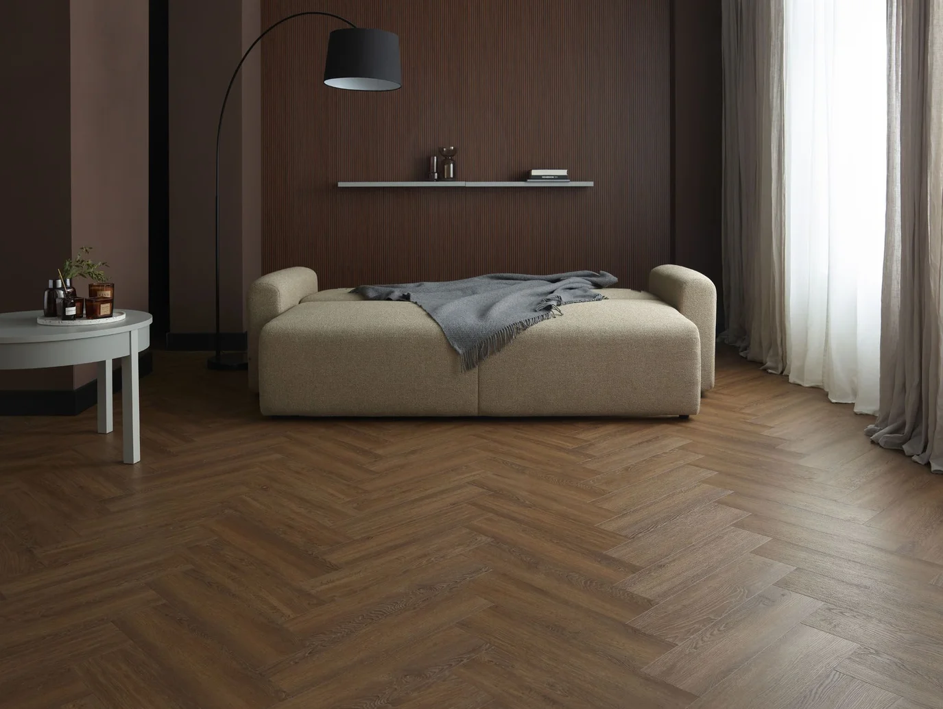Minimalistyczna sofa z funkcją spania